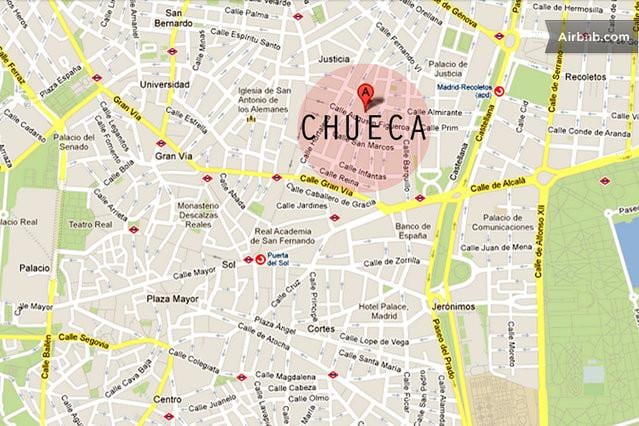 ಮ್ಯಾಡ್ರಿಡ್ chueca ನಕ್ಷೆ